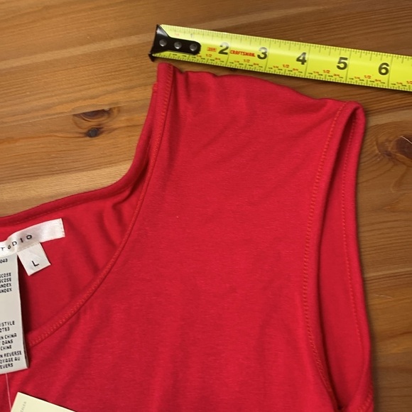 Max Studio NWT Red Summer Dress, Stretch Size L - Picture 5 of 10